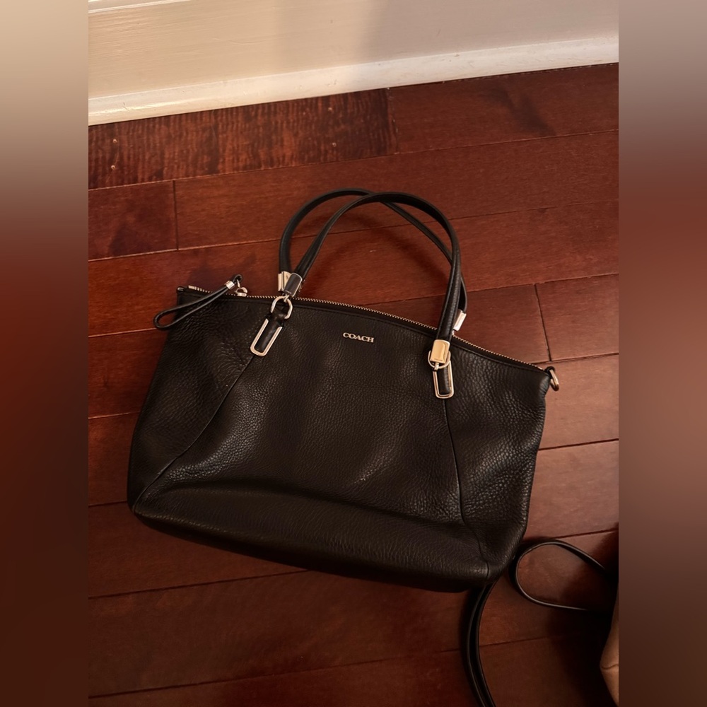 COACH Madison Small Kelsey Crossbody Bag Pebbled Leather Black H1380-28095 - Picture 3 of 7